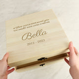 Personalised Pet Memorial Large Wooden Keepsake Box - The Flower & Gift Yard