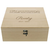 Personalised Pet Memorial Large Wooden Keepsake Box - The Flower & Gift Yard