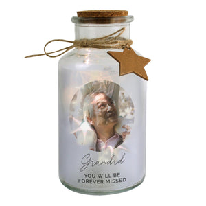 Personalised Photo Upload LED Glass Jar - The Flower & Gift Yard