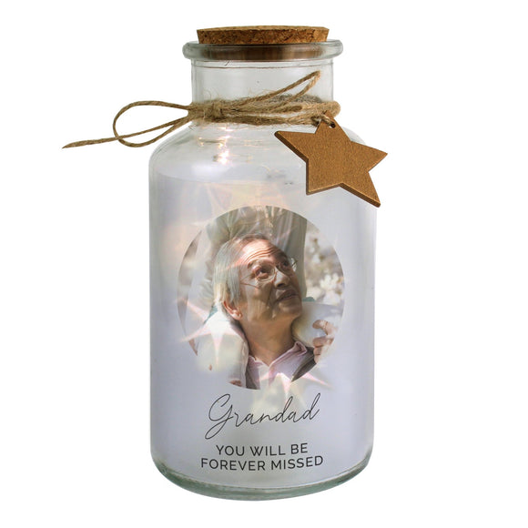 Personalised Photo Upload LED Glass Jar - The Flower & Gift Yard