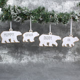 Personalised Polar Bear Family Tree Decorations - The Flower & Gift Yard