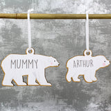 Personalised Polar Bear Family Tree Decorations - The Flower & Gift Yard