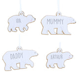 Personalised Polar Bear Family Tree Decorations - The Flower & Gift Yard