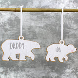 Personalised Polar Bear Family Tree Decorations - The Flower & Gift Yard