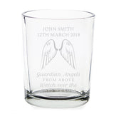 Personalised Remembrance Tealight Holder with Angel Wings - The Flower & Gift Yard