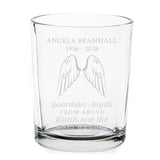 Personalised Remembrance Tealight Holder with Angel Wings - The Flower & Gift Yard