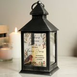 Personalised Robins Appear.. Memorial Black Lantern - The Flower & Gift Yard