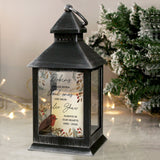 Personalised Robins Appear.. Memorial Black Lantern - The Flower & Gift Yard