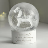 Personalised Rocking Horse Snow Globe - The Flower & Gift Yard