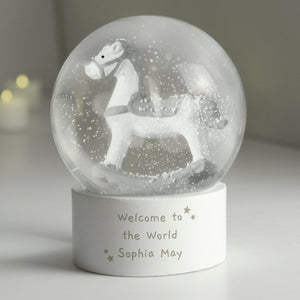 Personalised Rocking Horse Snow Globe - The Flower & Gift Yard