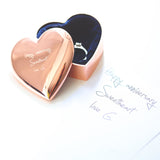 Personalised Rose Gold Heart Trinket - The Flower & Gift Yard