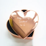 Personalised Rose Gold Heart Trinket - The Flower & Gift Yard