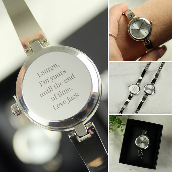 Personalised Silver Ladies Watch - The Flower & Gift Yard
