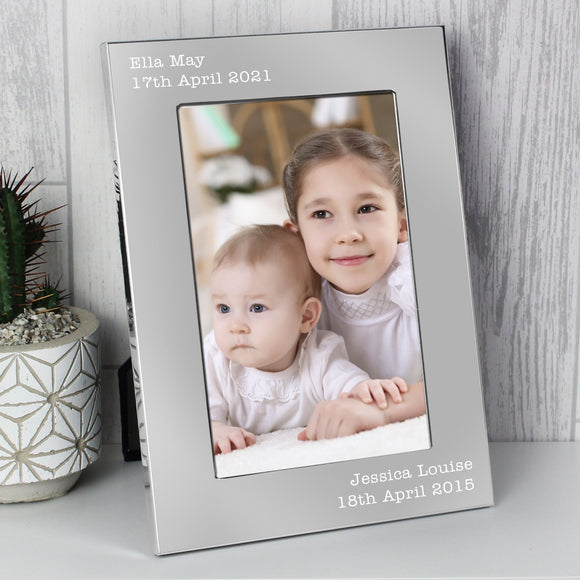 Personalised Silver Photo Frame - The Flower & Gift Yard