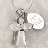 Personalised Silver Plated Angel Keyring - The Flower & Gift Yard