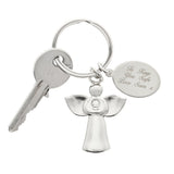 Personalised Silver Plated Angel Keyring - The Flower & Gift Yard