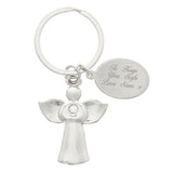 Personalised Silver Plated Angel Keyring - The Flower & Gift Yard