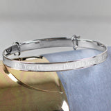 Personalised Sterling Silver Childs Expanding Diamante Star Bracelet - The Flower & Gift Yard