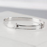 Personalised Sterling Silver Childs Expanding Diamante Star Bracelet - The Flower & Gift Yard