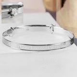Personalised Sterling Silver Childs Expanding Diamante Star Bracelet - The Flower & Gift Yard