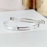 Personalised Sterling Silver Childs Expanding Diamante Star Bracelet - The Flower & Gift Yard