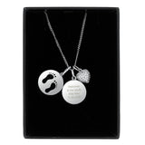 Personalised Sterling Silver Footprints and Cubic Zirconia Heart Necklace - The Flower & Gift Yard