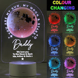 Personalised Sun Moon & Stars LED Colour Changing Night Light - The Flower & Gift Yard