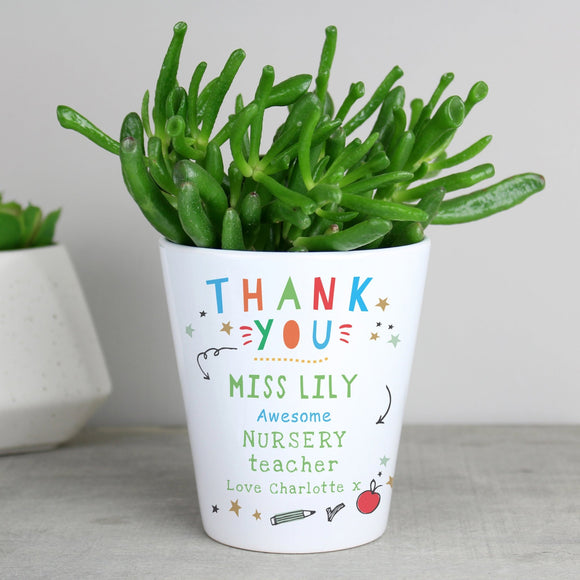 Personalised Thank You Plant Pot - The Flower & Gift Yard