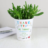 Personalised Thank You Plant Pot - The Flower & Gift Yard