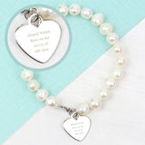 Personalised White Freshwater Pearl Message Bracelet - The Flower & Gift Yard
