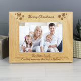 Personalised Wooden Photo Frame with Snowflake Design - The Flower & Gift Yard