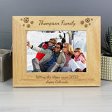 Personalised Wooden Photo Frame with Snowflake Design - The Flower & Gift Yard