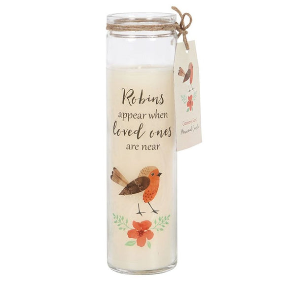 Robins Appear Cranberry Tube Candle - The Flower & Gift Yard