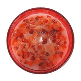 Root Chakra Strawberry Crystal Chip Candle - The Flower & Gift Yard