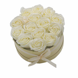 Round Bath Bouquet Arrangement - Pink, Red or Cream - The Flower & Gift Yard