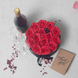 Round Bath Bouquet Arrangement - Pink, Red or Cream - The Flower & Gift Yard