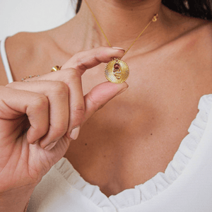 Ruby Kundalini Medallion Necklace - The Flower & Gift Yard
