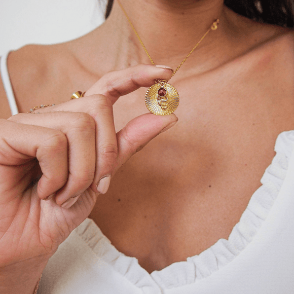 Ruby Kundalini Medallion Necklace - The Flower & Gift Yard