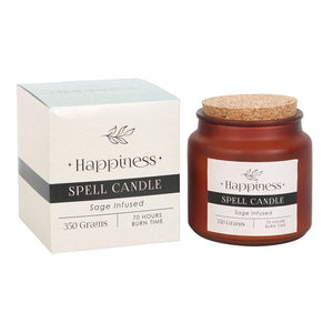 Sage Infused Happiness Spell Candle - The Flower & Gift Yard