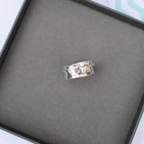 Twin Hearts Spinning Ring - Sterling Silver - The Flower & Gift Yard